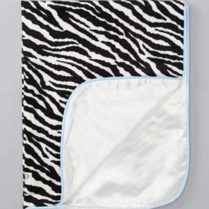 ZEBRA LUXE BABY BLANKET WITH SATIN BACK